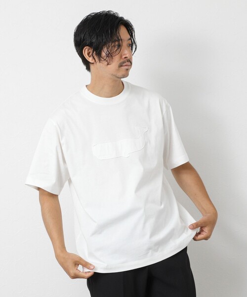 NOLLEY'S goodman(ノーリーズグッドマン)の「スランクフィニッシング天竺クラフトクジラT(Tシャツ/カットソー・メンズ・グレイッシュブルー/ブラック/グレイッシュベージュ/ホワイト・XL/L/M/S)」の7枚目の写真