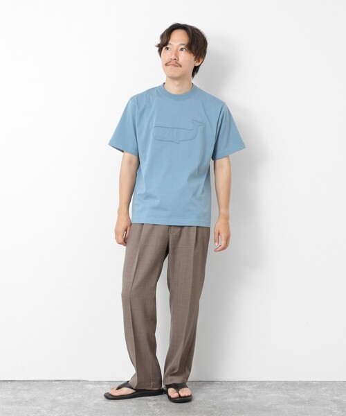 NOLLEY'S goodman(ノーリーズグッドマン)の「スランクフィニッシング天竺クラフトクジラT(Tシャツ/カットソー・メンズ・グレイッシュブルー/ブラック/グレイッシュベージュ/ホワイト・XL/L/M/S)」の18枚目の写真