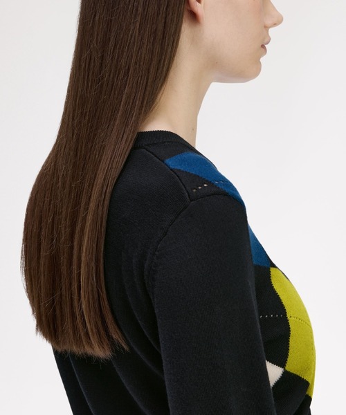 セール】Argyle Pointelle Jumper／アーガイルポインテールニット