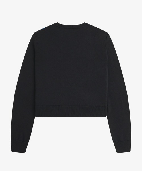 FRED PERRY(フレッドペリー)の「Argyle Pointelle Jumper/アーガイルポインテールニット(ニット/セーター・レディース・ブラック・10)」の7枚目の写真