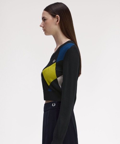 セール】Argyle Pointelle Jumper／アーガイルポインテールニット