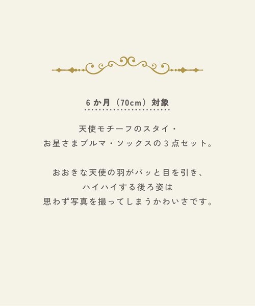 apres les cours（アプレレクール）の「【Baby Gift Box】天使の羽セット（ベビーギフト・キッズ・マルチ・70）」の12枚目の写真