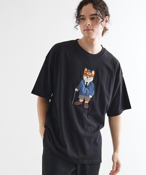 セール】アニマルサガラ刺繍Tシャツ（Tシャツ/カットソー）｜tk