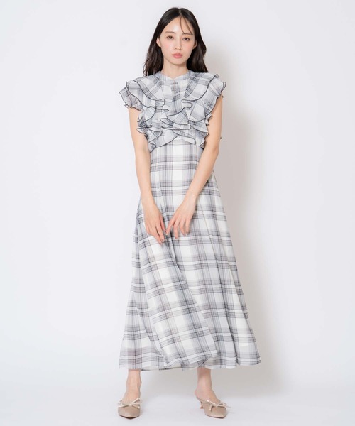 NOELA（ノエラ）の「チェックフリルワンピース（ワンピース・レディース・ブラック/オフホワイト・M/S）」の19枚目の写真