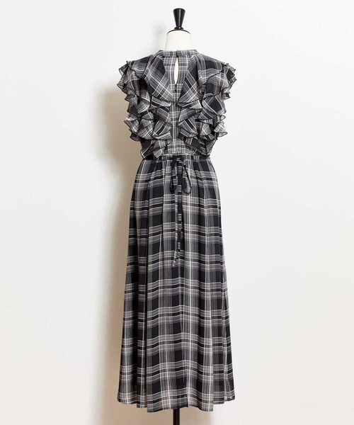 NOELA（ノエラ）の「チェックフリルワンピース（ワンピース・レディース・ブラック/オフホワイト・M/S）」の12枚目の写真