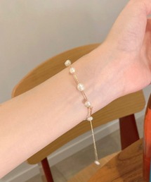 yu-ka([J)YU-KA:Xe[VfUCp[uXbg station design Pearl bracelet(uXbg)