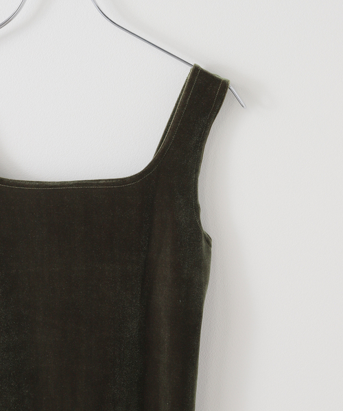 SIMONE WILD/シモーネ ワイルド ベルベットタンクトップ グレーS