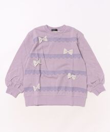リボンチーフ長袖チュニックトレーナー