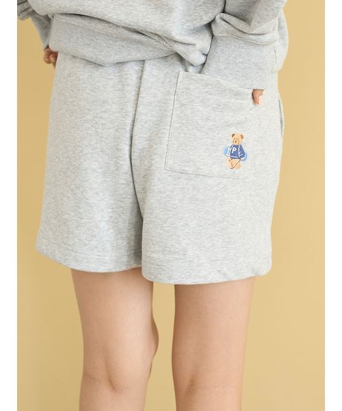新品 ジェラートピケ ベア刺繍裏毛パーカー ショートパンツ ピンク セール】【ONLINE限定】スポーティーベア裏毛プルオーバー＆裏毛