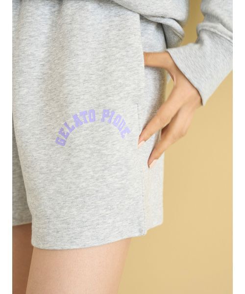 gelato pique（ジェラートピケ）の「【ONLINE限定】スポーティーベア裏毛プルオーバー＆裏毛ショートパンツセット（ルームウェア/パジャマ・レディース・アイボリー/グレー/ネイビー・F）」の14枚目の写真