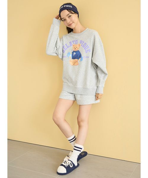 gelato pique 裏毛プルオーバー 裏毛ショートパンツ 裏毛ロングパンツ ONLINE限定】スポーティーベア裏毛プルオーバー＆裏毛ショート