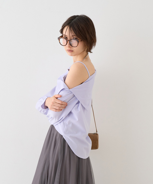 新品未使用 EMMA ROUGE VIF アシメオフショルブラウス セール】【一部店舗限定】アシメオフショルブラウス（シャツ/ブラウス