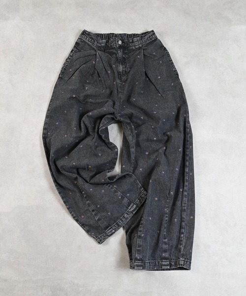MARKEY'S（マーキーズ）の「レオパードデニムコクーンタックパンツ/おとな（デニムパンツ・レディース・ブルー系その他/ブラック系その他・160cm）」の2枚目の写真