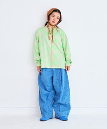 レオパードデニムコクーンタックパンツ/おとな