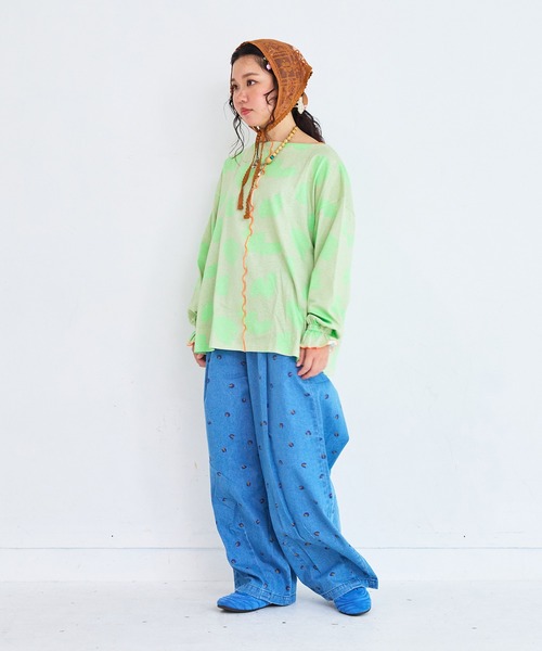 MARKEY'S（マーキーズ）の「レオパードデニムコクーンタックパンツ/おとな（デニムパンツ・レディース・ブルー系その他/ブラック系その他・160cm）」の6枚目の写真