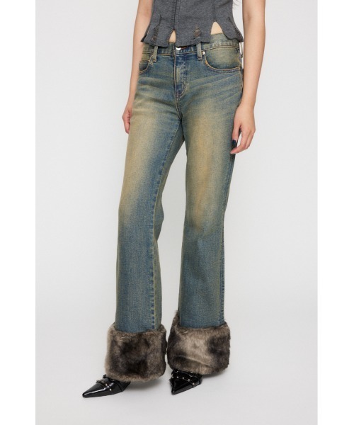LAGUA GEM FAUX FUR フレアデニム FAUX FUR フレアデニム（デニムパンツ）｜LAGUA GEM