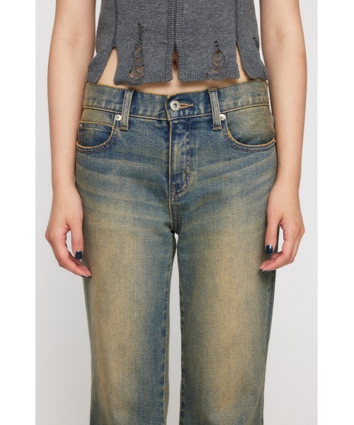 FAUX FUR フレアデニム（デニムパンツ）｜LAGUA GEM（ラグアジェム）の