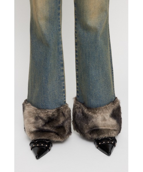 lagua gem FAUX FUR フレアデニム 22inch FAUX FUR フレアデニム（デニムパンツ）｜LAGUA GEM（ラグアジェム）の