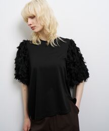 ランバン ブルーLANVIN レディーストップス チュールフーディ