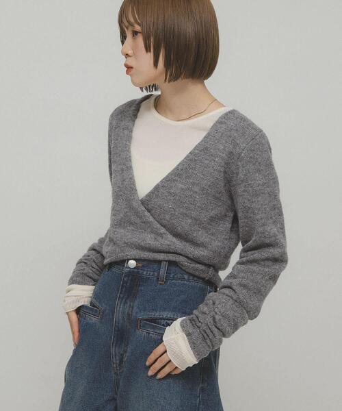 セール】シアーベロアシャーリングスリーブトップス（Tシャツ