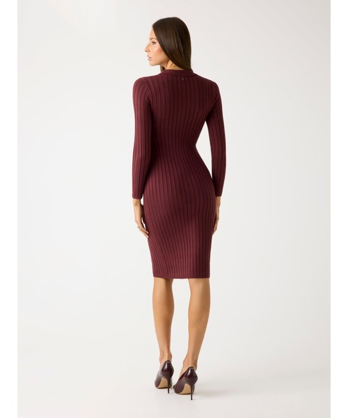 Guess（ゲス）の「LS Vn Rib Miranda Sweater Dress ワンピース ドレス（ワンピース・レディース・ワインレッド/グレー・MEDIUM/SMALL/X-SMALL/LARGE）」の17枚目の写真