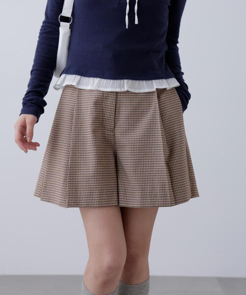 FREE'S MART（フリーズマート）の「◇〈セットアップ対応〉ツータックキュロットパンツ（その他パンツ・レディース・ブラウン/ベージュ・SMALL/MEDIUM）」の17枚目の写真