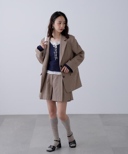 FREE'S MART（フリーズマート）の「◇〈セットアップ対応〉ツータックキュロットパンツ（その他パンツ・レディース・ブラウン/ベージュ・SMALL/MEDIUM）」の21枚目の写真