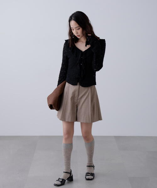 FREE'S MART（フリーズマート）の「◇〈セットアップ対応〉ツータックキュロットパンツ（その他パンツ・レディース・ブラウン/ベージュ・SMALL/MEDIUM）」の22枚目の写真