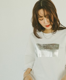 GLOBAL WORK | 乾きやすいプリント7分袖/579367(Tシャツ/カットソー)