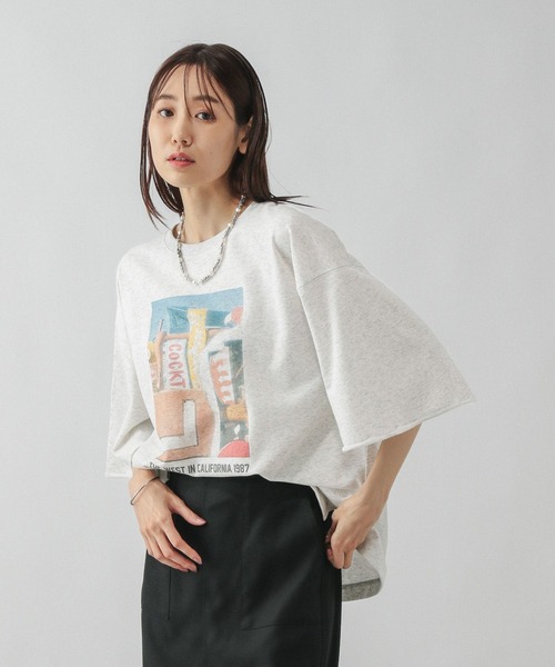 GLOBAL WORK(グローバルワーク)の「乾きやすいプリント7分袖/579367(Tシャツ/カットソー・レディース・ホワイト系その他6/ホワイト系その他5/グレー系その他3/ブルー系その他/グリーン系その他5/グレー系その他2・SHORT/REGULAR)」の5枚目の写真