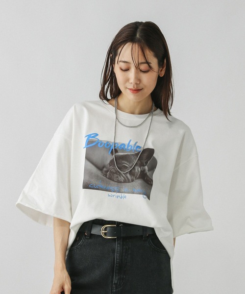 GLOBAL WORK(グローバルワーク)の「乾きやすいプリント7分袖/579367(Tシャツ/カットソー・レディース・ホワイト系その他6/ホワイト系その他5/グレー系その他3/ブルー系その他/グリーン系その他5/グレー系その他2・SHORT/REGULAR)」の13枚目の写真
