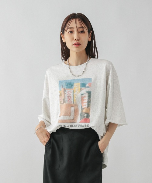 GLOBAL WORK(グローバルワーク)の「乾きやすいプリント7分袖/579367(Tシャツ/カットソー・レディース・ホワイト系その他6/ホワイト系その他5/グレー系その他3/ブルー系その他/グリーン系その他5/グレー系その他2・SHORT/REGULAR)」の16枚目の写真