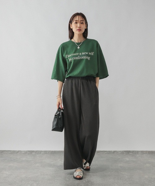 GLOBAL WORK(グローバルワーク)の「乾きやすいプリント7分袖/579367(Tシャツ/カットソー・レディース・ホワイト系その他6/ホワイト系その他5/グレー系その他3/ブルー系その他/グリーン系その他5/グレー系その他2・SHORT/REGULAR)」の7枚目の写真