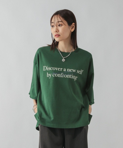 GLOBAL WORK(グローバルワーク)の「乾きやすいプリント7分袖/579367(Tシャツ/カットソー・レディース・ホワイト系その他6/ホワイト系その他5/グレー系その他3/ブルー系その他/グリーン系その他5/グレー系その他2・SHORT/REGULAR)」の9枚目の写真