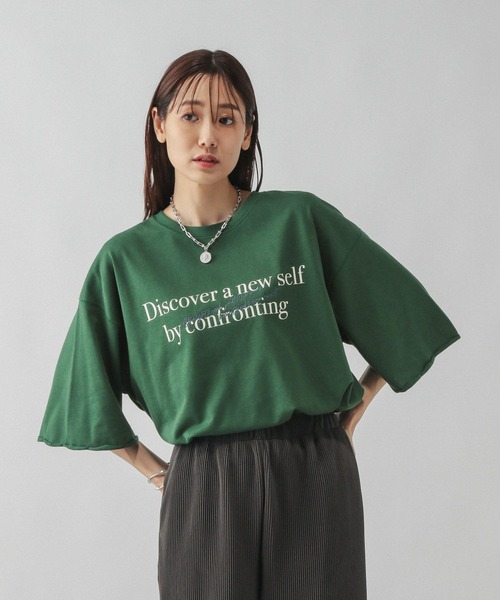 GLOBAL WORK(グローバルワーク)の「乾きやすいプリント7分袖/579367(Tシャツ/カットソー・レディース・ホワイト系その他6/ホワイト系その他5/グレー系その他3/ブルー系その他/グリーン系その他5/グレー系その他2・SHORT/REGULAR)」の11枚目の写真