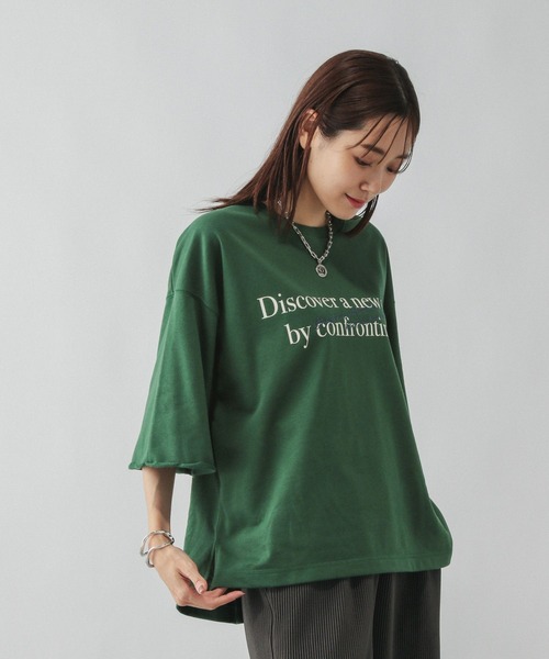 GLOBAL WORK(グローバルワーク)の「乾きやすいプリント7分袖/579367(Tシャツ/カットソー・レディース・ホワイト系その他6/ホワイト系その他5/グレー系その他3/ブルー系その他/グリーン系その他5/グレー系その他2・SHORT/REGULAR)」の12枚目の写真