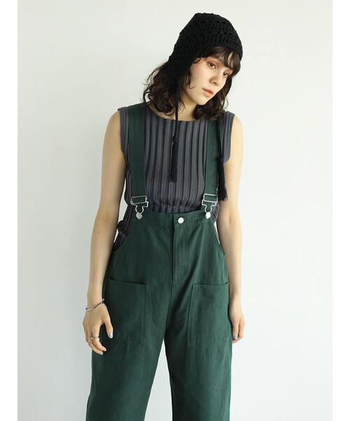 FIKA.(フィーカ)の「High waist overalls(サロペット/オーバーオール・レディース・グリーン系その他3/ブラウン・MEDIUM)」の5枚目の写真
