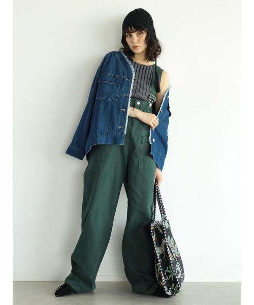 FIKA.(フィーカ)の「High waist overalls(サロペット/オーバーオール・レディース・グリーン系その他3/ブラウン・MEDIUM)」の21枚目の写真