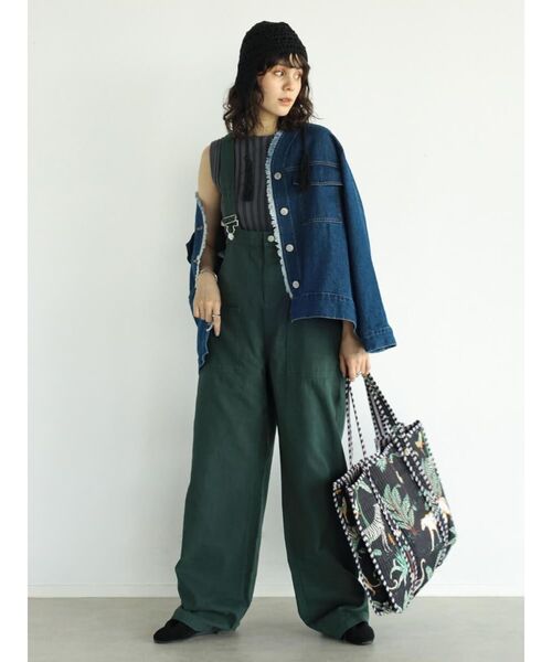 FIKA.(フィーカ)の「High waist overalls(サロペット/オーバーオール・レディース・グリーン系その他3/ブラウン・MEDIUM)」の22枚目の写真