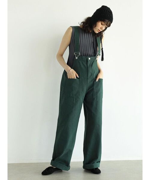 FIKA.(フィーカ)の「High waist overalls(サロペット/オーバーオール・レディース・グリーン系その他3/ブラウン・MEDIUM)」の2枚目の写真