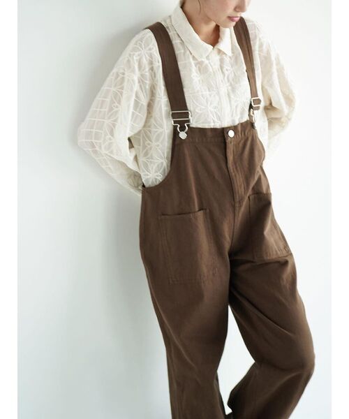FIKA.(フィーカ)の「High waist overalls(サロペット/オーバーオール・レディース・グリーン系その他3/ブラウン・MEDIUM)」の8枚目の写真