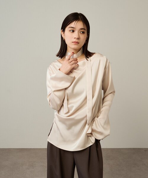 セール】ドレープブラウス（シャツ/ブラウス）｜Omekashi（オメカシ