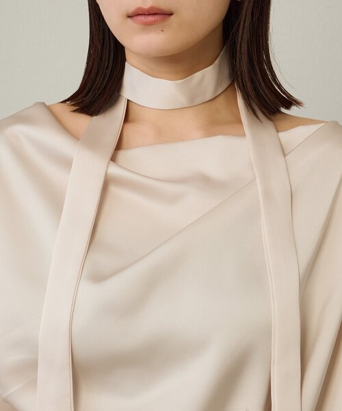 Omekashi（オメカシ）の「ドレープブラウス（シャツ/ブラウス・レディース・オフホワイト/ブラック/ブラウン・FREE）」の19枚目の写真