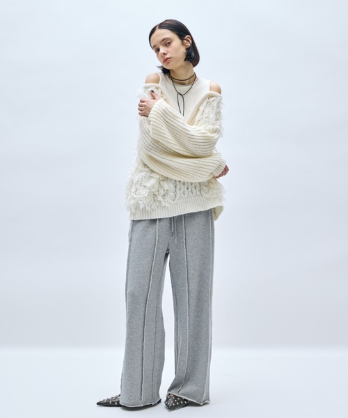 AIC.(エーアイシー)の「カットアウトループ編みケーブルニット(ニット/セーター・レディース・オフホワイト・FREE)」の19枚目の写真