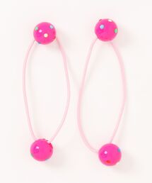 bibmilk（ビブミルク）の「BIBMILK DOT BALL PONY - 2PCS（ヘアゴム）」