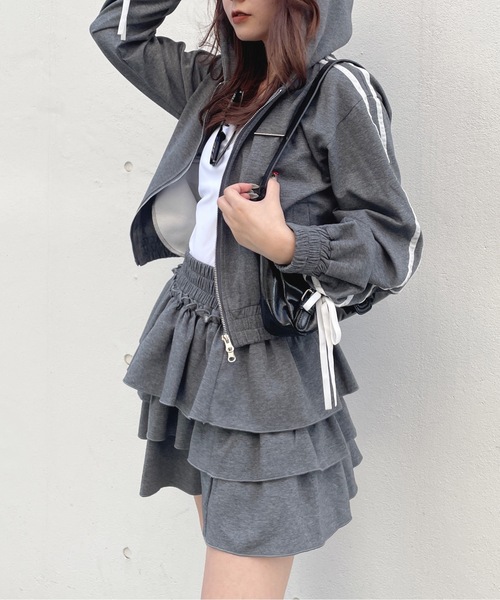 one way（ワンウェイ）の「ベロアラインパーカー（パーカー・レディース・ホワイト/グレー/チャコールグレー/ネイビー・FREE）」の18枚目の写真