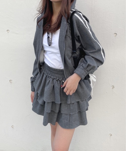 one way（ワンウェイ）の「ベロアラインパーカー（パーカー・レディース・ホワイト/グレー/チャコールグレー/ネイビー・FREE）」の19枚目の写真