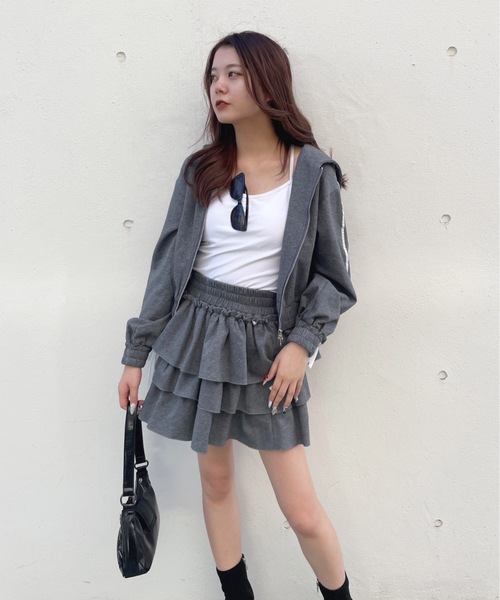 one way（ワンウェイ）の「ベロアラインパーカー（パーカー・レディース・ホワイト/グレー/チャコールグレー/ネイビー・FREE）」の20枚目の写真