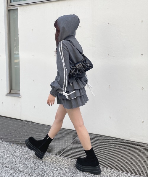 one way（ワンウェイ）の「ベロアラインパーカー（パーカー・レディース・ホワイト/グレー/チャコールグレー/ネイビー・FREE）」の15枚目の写真