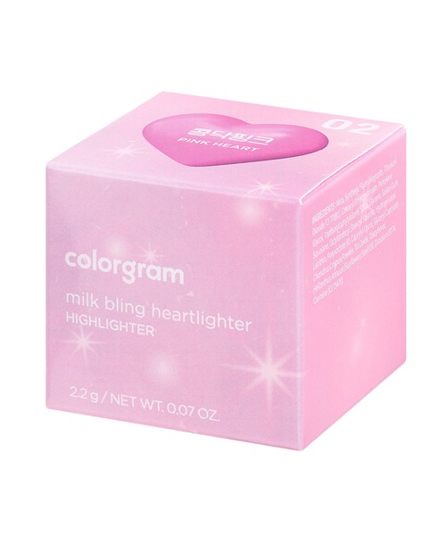 colorgram（カラーグラム）の「ミルクブリンハートライター（ハイライト/シェーディング・レディース・08 オールライトピンク/02 ピンクハート/01 ピーチハート/06 バブルスブルー/07 バターカップアイボリー・FREE）」の16枚目の写真